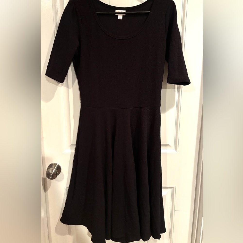 LuLaRoe Black Fit-and-Flare Dress